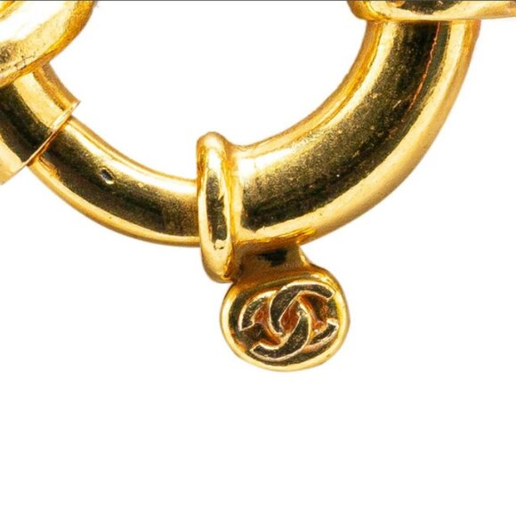 CHANEL CC Logos Vintage Long Chain Necklace 35" Gold Tone Auth - Picture 5 of 5